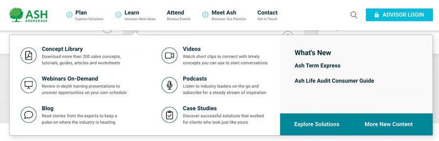 Learn-Menu-Ash-Brokerage-Website